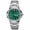 Green, variant on Men’s Stainless Steel Nautilus-Style Watch, Water-Resistant Sunray Green Dial with Date Window