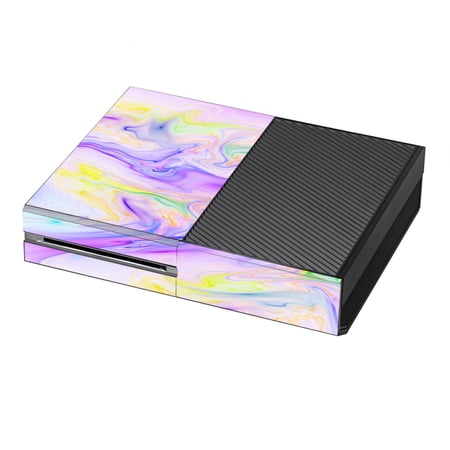 Skin Decal For Xbox One Console / Pastel Marble Resin Pink Purple Swirls Mix