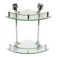 thumbnail image 4 of ALFI brand AB9548 Polished Chrome Corner Mounted Double Glass Shower Shelf Bathroom Accessory, 4 of 8