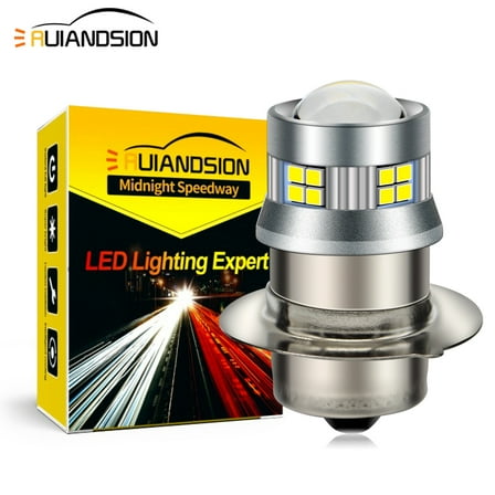Ruiandsion Upgrade P15S LED Motorcycle Light Bulb, Built-in Driver,White Light, 10-30V 800 Lumens