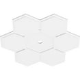 thumbnail image 2 of 38"OD x 2"ID x 13 1/4"C x 1"P Daisy Architectural Grade PVC Contemporary Ceiling Medallion, 2 of 11