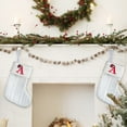 VUYUEN Christmas Stockings, 7.8 inch Embroidered Initial Letter Cable