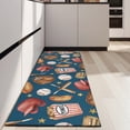 thumbnail image 4 of Blue Baseball Stadium Pattern Kitchen Rug Mat,Kitchen Runner Rugs Non Skid Washable,Decorative Kitchen Floor Mats for Kitchen,Sink,Laundry,17"X47", 4 of 5