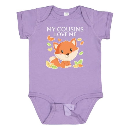 

Inktastic My Cousins Love Me- Little Fox Gift Baby Boy or Baby Girl Bodysuit