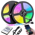 thumbnail image 2 of Tira de luces LED de 10M y 20M RGB 5050/RGBIC WS2812B, controlador infrarrojo Bluetooth, luz de fondo de TV, luces luminosas para decorar la lámpara Fita Tan Jianjun unisex, 2 of 2