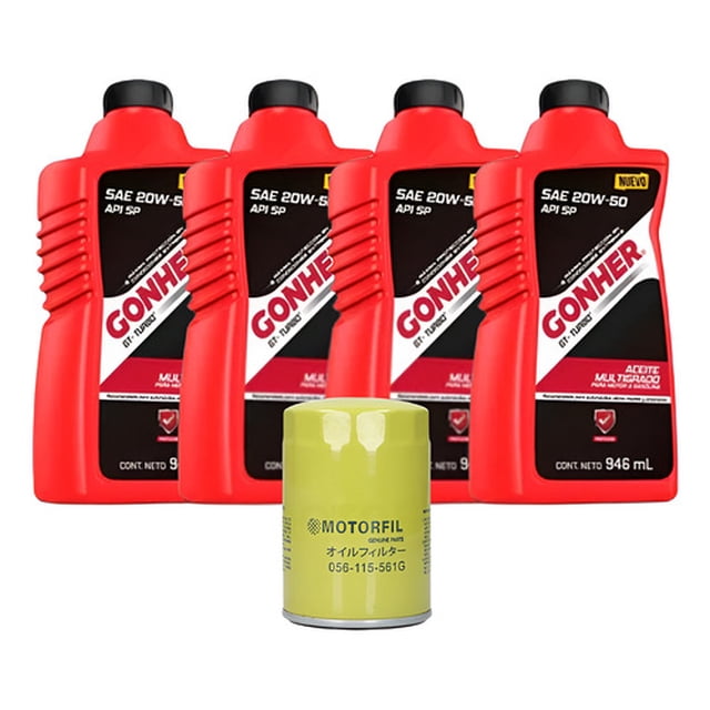 Kit Cambio De Aceite Golf 1986 Al 1995 Aceite Gonher 20w50