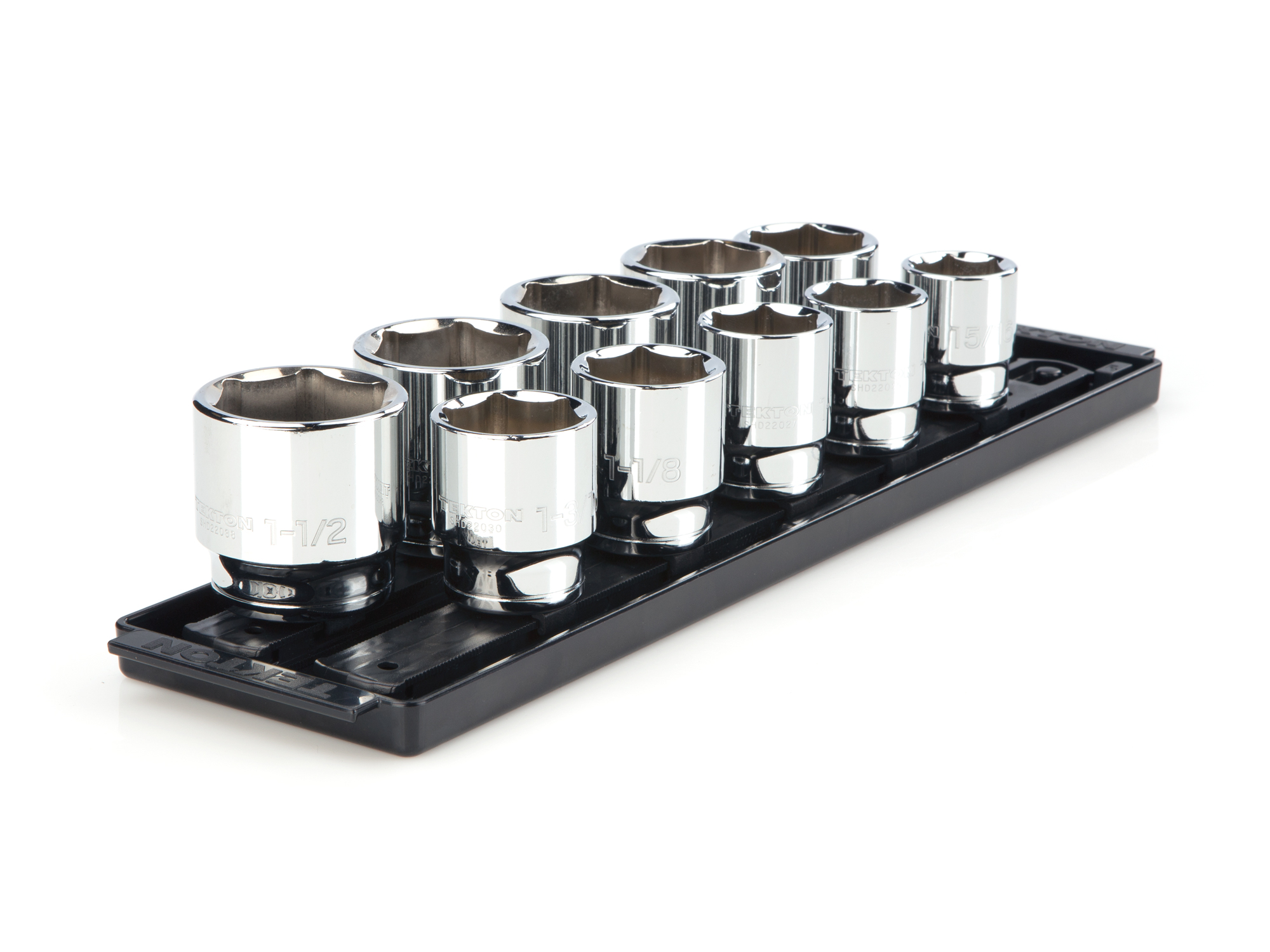 TEKTON 1/2 Inch Drive 6Point Socket Set, 10Piece (15/16 11/2 in