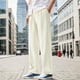 thumbnail image 4 of Pantalones holgados de seda helada con abertura para hombre: color liso, cintura media, diseño drapeado, para el día a día/ocasionales (M-XXXXL), 4 of 8