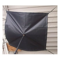 4x4 Roof Leak Tarp - Heavy Duty Vinyl Water Diverter - Flame Retardant - Black - 13oz Polyester - Protects Equipment & Personnel