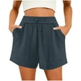 thumbnail image 2 of Diufon Womens Lounge Shorts Solid Color Athletic Shorts Elastic Waist Drawstring Shortsd with Pockets, 2 of 7