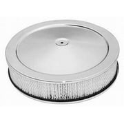 Racing Power R8000 Chrome 14in x 3in Muscle Car Style Air Cleaner Set - Paper