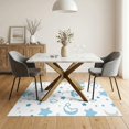 thumbnail image 3 of ODIKA 5'x7' Blue Beige Sky Dreamscape Design Washable Area Rug Whimsical Celestial and Nautical Patterns Easy Care, Non-Shedding, Pet Friendly, for Small Living Room, Bedroom, 3 of 7
