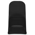thumbnail image 2 of Lann's Linens 100 pcs Fitted Spandex Folding Chair Covers for Wedding/Party, Black, 2 of 5