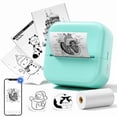 thumbnail image 1 of Impresora de pegatinas WCZ M02X, miniimpresora térmica portátil con Bluetooth y sin tinta. Incluye 1 rollo de papel para notas de estudio, recuerdos, fotos y regalos., 1 of 5
