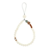 White Jade Bodhi Lanyard Mobile Phone Straps Phones Accessories Decorative Telephone Cute Accesories Wooden