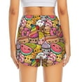 thumbnail image 2 of Lsque Fruit-Flavored Ice-Cream Printed Women's Running Shorts with Liner Pockets,Elastic Quick Dry Workout Athletic Gym Yoga Shorts,Womens High Waist Shorts-Medium, 2 of 9