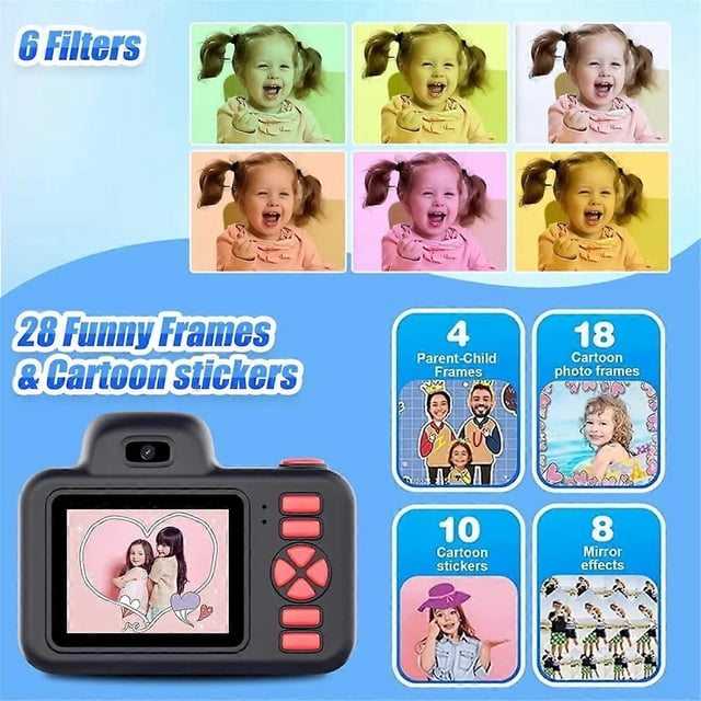 1080P Digital Camera with Flash Photo Video Mini Camera 2.0 Inch Screen Digital Zoom Camera for Child