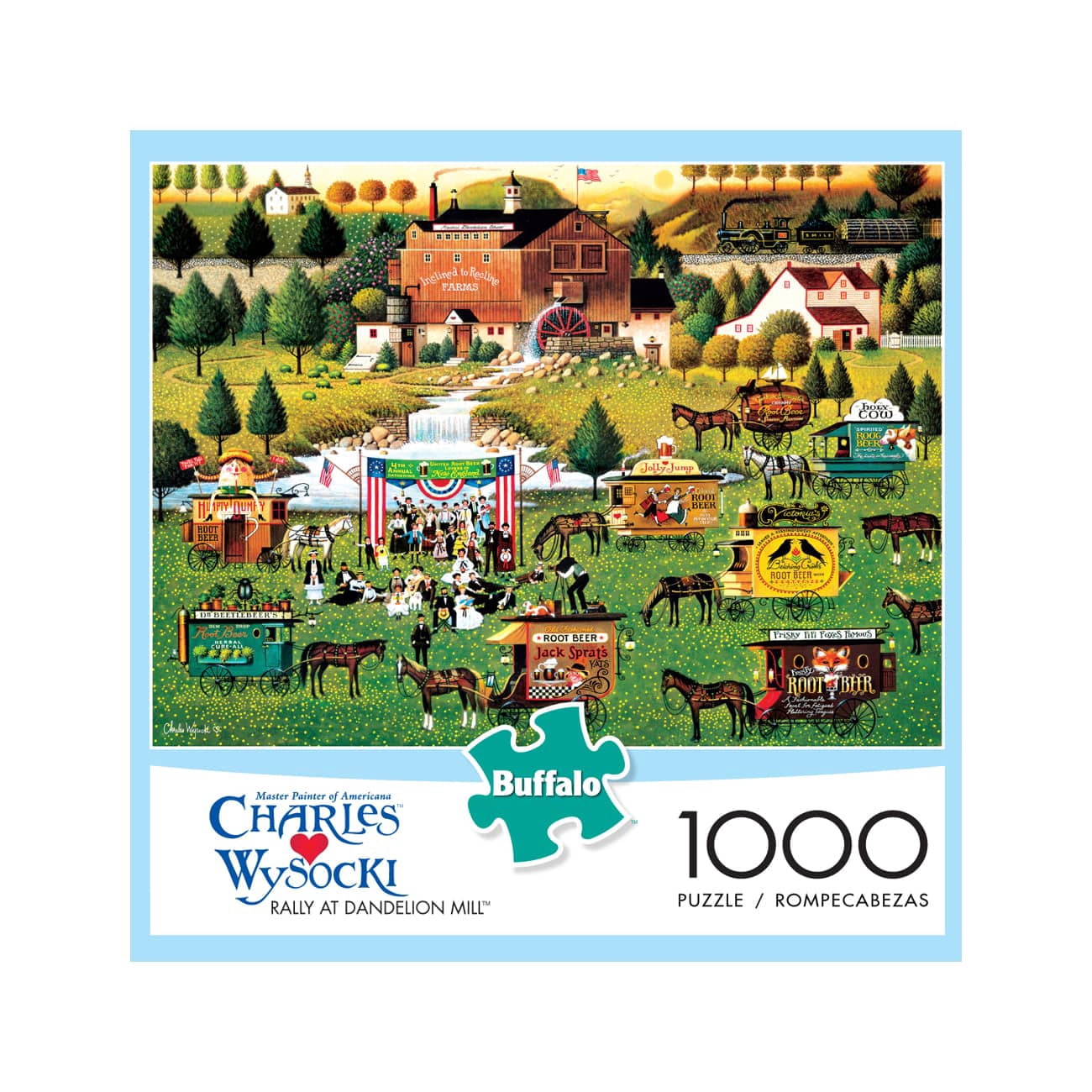 Buffalo Games 1000 Piece Puzzle, C Wysocki: Rally at Dandelion