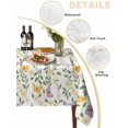 thumbnail image 5 of Easter Rectangle Tablecloth, Spring Floral Daisy Flowers Butterflies Watercolor Waterproof & StainResistant Tablecloth, Washable Oil-proof Table Cover for Dining/Party/Wedding/Buffet 54x108 In, 5 of 9