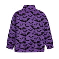 thumbnail image 5 of Uorisanigo Kids Girls Sweatshirt Casual Long Sleeve Shirts Tops Oversized Purple Black Bat Quarter Zip Pullover Sweatshirts Teen Girl School Cropped Pullover Hoodies Fall Fashion, 5 of 7