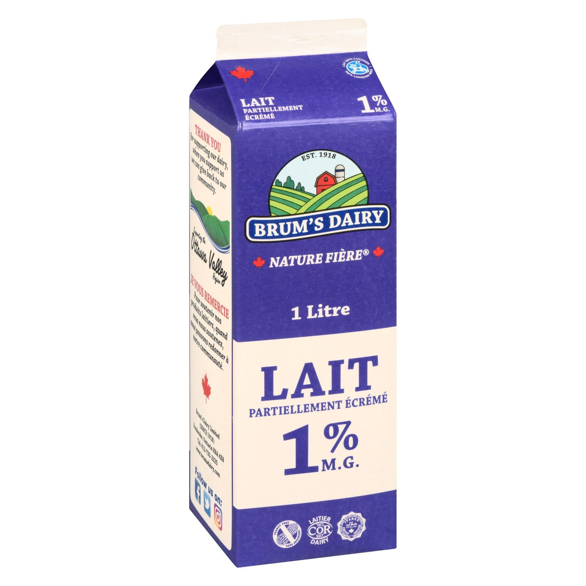 Brum's 1% M.F Partly Skimmed Milk