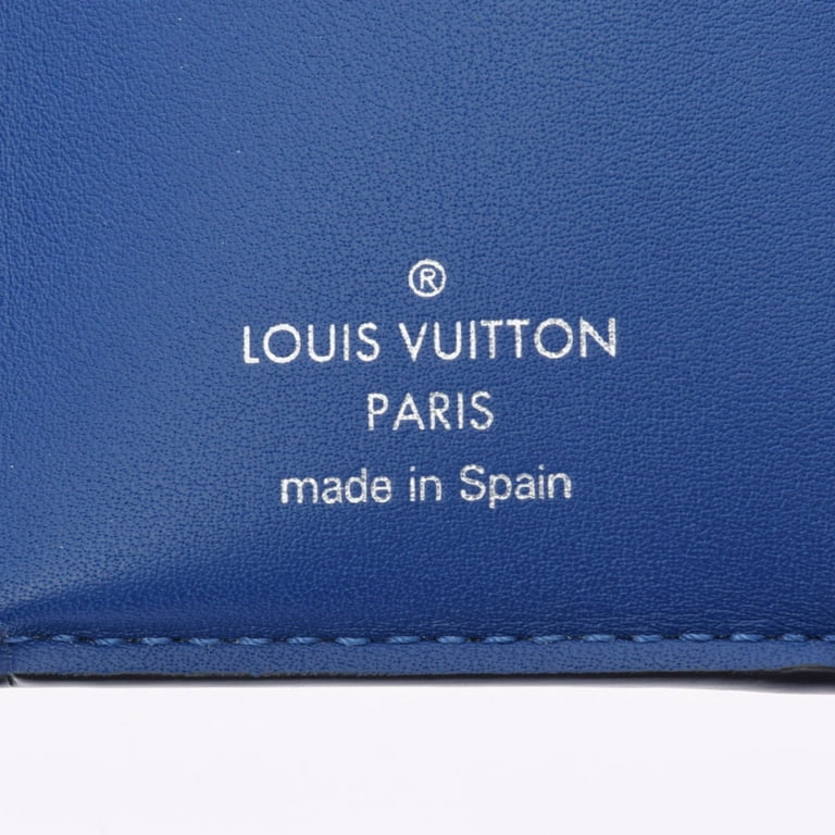 Authenticated Used LOUIS VUITTON Louis Vuitton Taigarama Discovery Compact  Cobalt M67620 Men's Leather Trifold Wallet 