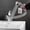 transparent Chrome, variant on Sink Faucet Sprayer Attachment, Hair & Pet Rinser Showerhead with Stop Water-saving Function, Multi-Use Handheld Spray for Dog Bathing, Hair Washing, and Bathroom Cleaning（Chrome White）