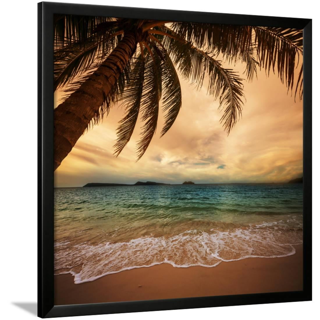 Tropical Beach Coastal Ocean Seascape Landscape Photography Framed