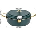 thumbnail image 2 of Alvinlite Deep Frying Pot, Japanese Style Deep Fryer with Temperature Display Stainless Steel Dark Green Deep Fat Fryers and Oil Drip Rack Lid 3.4 Liter Oil Capacity(24cm-dark green), 2 of 8