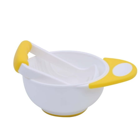 

YWDJ Kids Food Grinding Bowl Manual Food Conditioner Grinding Bowl Grinding Stick Set Yellow One Size