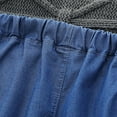 thumbnail image 6 of Odeerbi 5-12 Years Kids Boys Soft Jeans Summer Ruffle Denim Capris Casual Straight Leg Cowboy Cropped Pants, 6 of 7