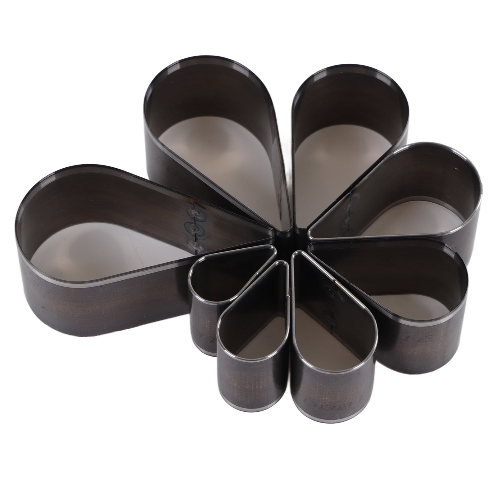 Neyseki 8Pcs Leather Cutting Die Set Teardrop Manual Punching Molds DIY Craft Tools Alloy Steel