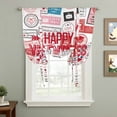thumbnail image 2 of Valentine's Day Tie Up Curtains for Windows, Adjustable Balloon Window Shades, Love Postmark Mails Retro Red Kitchen Window Treatments Adjustable Roll Up Curtain for Basement/Nursery 52"x45", 2 of 8