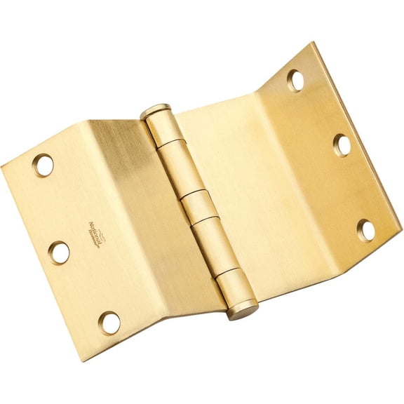 National Hardware N236-020 DPBF248 Swing Clear Hinge in Satin Brass, 3-1/2 Inch