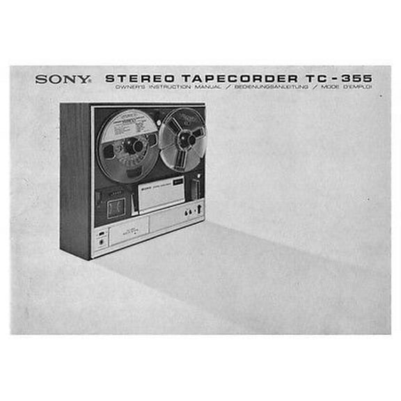 Instruction Manual ONLY for Sony TC-355 Tape Deck Owners Manual REPRINT
