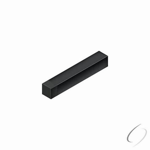 Deltana BDSS40U19 4 in. Modern Square Steel Heavy Duty Door Bumper - Black