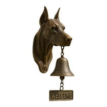 Leodye 1PCS Animal Welcome Bell, Retro Funny Animal Welcome Doorbell,Wall-Mounted Decorative Cast Iron/Resin Hanging Bell, Farmhouse Wall Decoration & Housewarming Gift