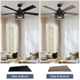 thumbnail image 2 of Parrot Uncle 52-Inch Black Industrial Ceiling Fans with Lights and Remote Caged Indoor Ceiling Fan for Bedroom, 2 of 17