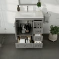thumbnail image 4 of Eviva Happy 28"W x 18"D Gray Bathroom Vanity with Carrara Quartz Countertop and Undermount Porcelain Sink, 4 of 8