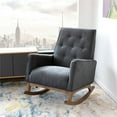 thumbnail image 5 of Dalston Tight Back Microfiber Indoor Nursery Rocking Chair in Dark Gray, 5 of 5