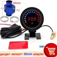 thumbnail image 1 of 12v Water Temperature Meter Temp Gauge With Sensor 10mm 1/8 Npt Water Temp Joint Pipe Radiator Hose Adapter For Cars Boat Truck, 1 of 1