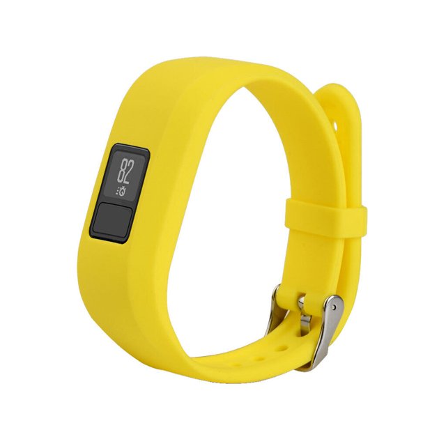 pitrice Adjustable Silicone Wrist Watch Band Strap Buckle for Garmin Vivofit3 Yellow