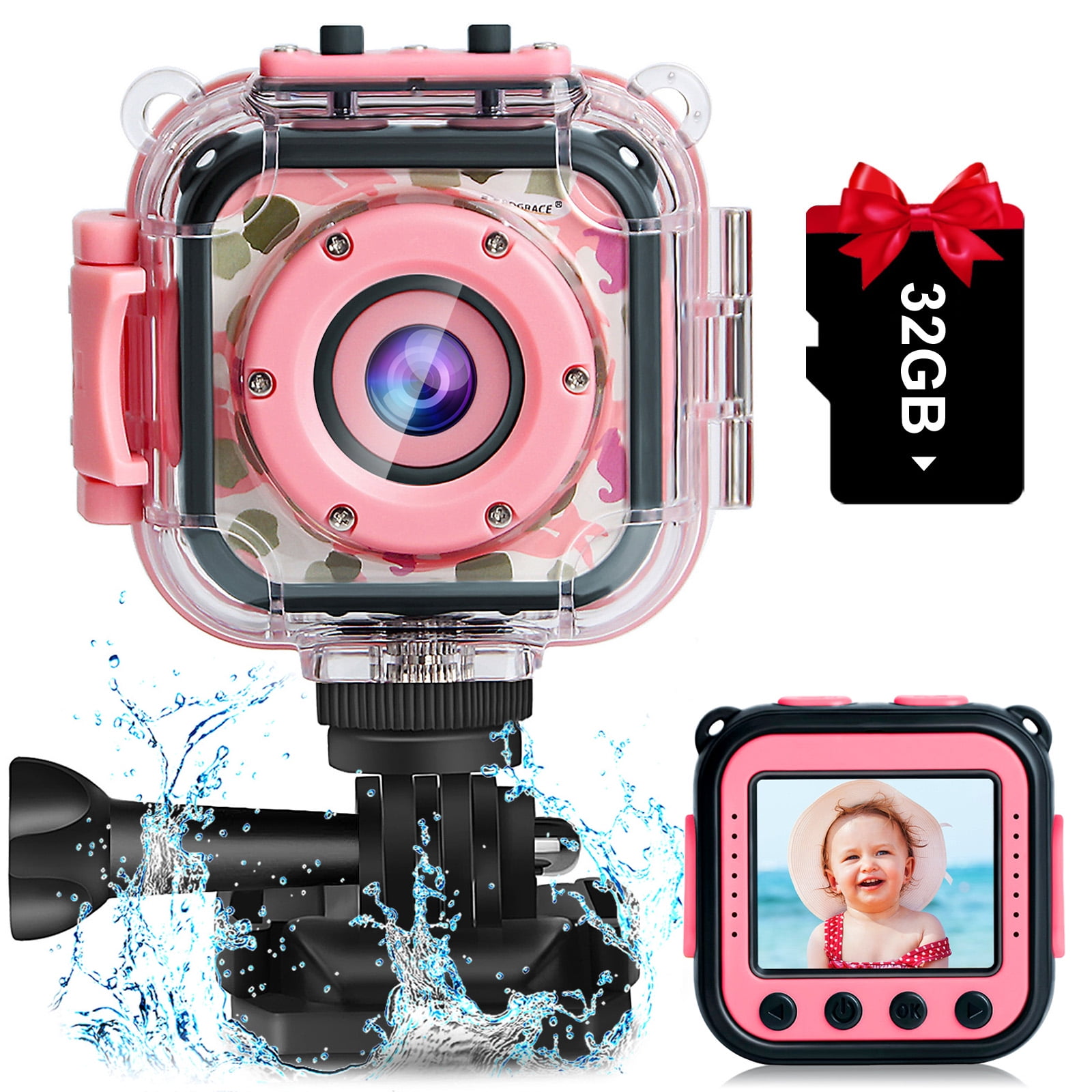 Pink KIDCASE Fits Ourlife Kids Camera with Video Camera Charger and Accessories 
