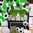 thumbnail image 4 of ER 111 Uds. Conjunto de globos de decoración para fiesta temática de la Copa Mundial de fútbol, ​​decoraciones de globos de confeti y pancarta de fondo para decoración de fiesta Rojo Verde, 4 of 5