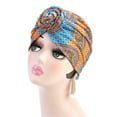 thumbnail image 7 of Boho Swirl Knotted Headscarf Hat Fashion African Handmade Floral Turban for Women, 7 of 7