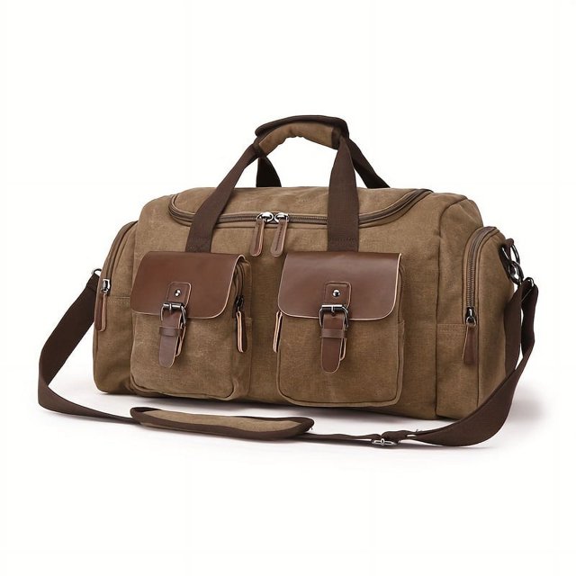 Large-capacity Wear-resistant Canvas Luggage Bag One-shoulder Diagonal Travel Backpack