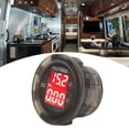 thumbnail image 1 of Car Dual Voltage Gauge, LED Car Voltmeter ABS Waterproof Dustproof 12-24V  for Vehicles, 1 of 8