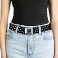thumbnail image 5 of Buckle-Down Belt, Seatbelt Buckle Belt, Mini Stars Black White, 34 to 52 Inches, 5 of 9