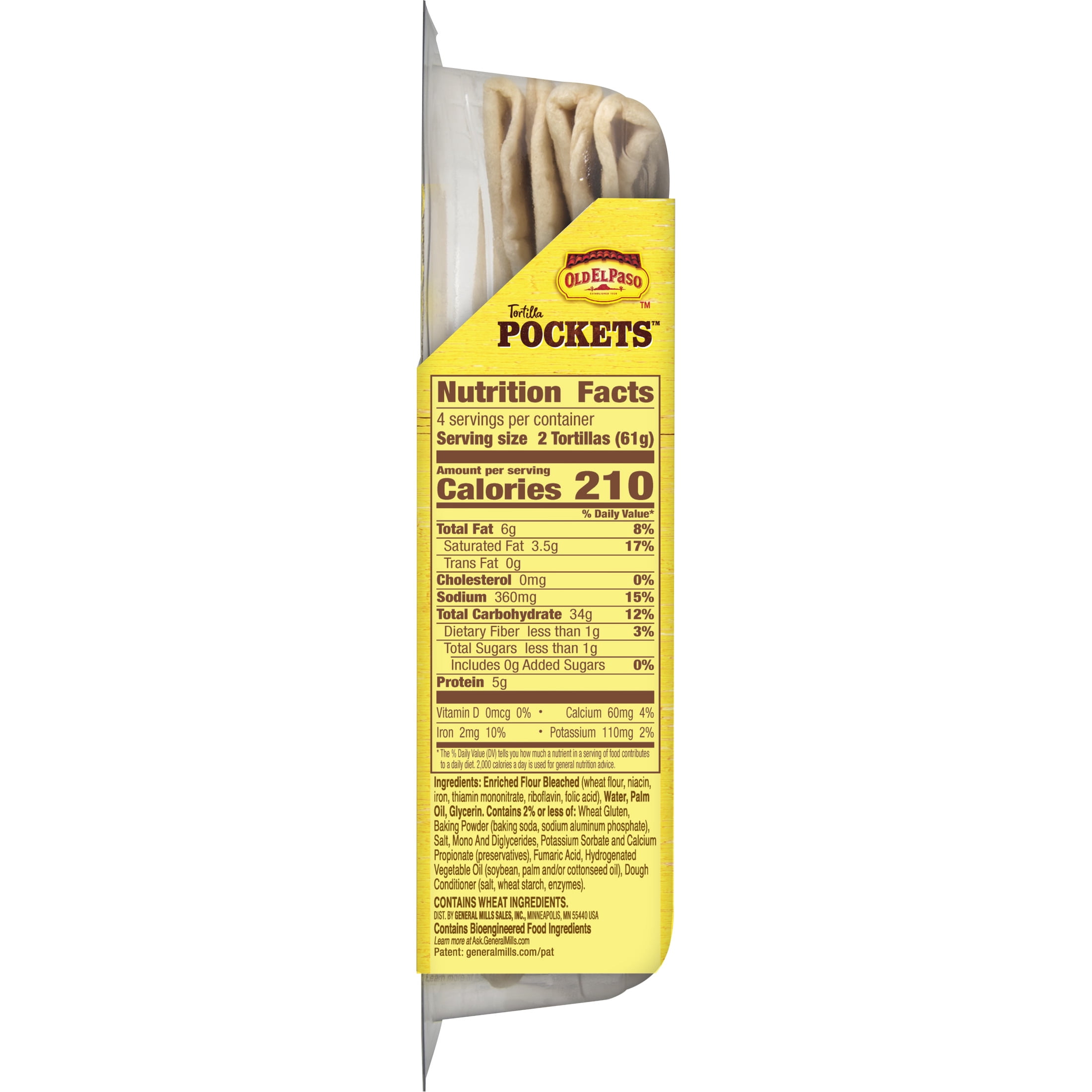 (3 pack) Old El Paso Flour Tortilla Pockets, Meal Prep, 8 Ct, 8.4 oz