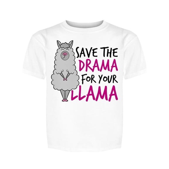 Llama Save The Drama Tee Girl's -Image by Shutterstock